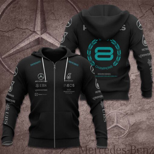 Mercedes AMG Petronas F1 Team 3D Apparels S58 Zip Hoodie