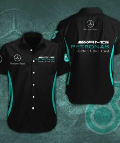Mercedes AMG Petronas F1 Team 3D H02 Short Sleeve Dress Shirt