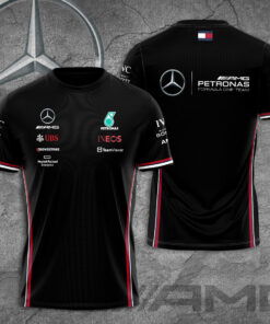 Mercedes AMG Petronas F1 Team 3D T Shirt S1 Black