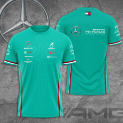 Mercedes AMG Petronas F1 Team 3D T Shirt S1 Green