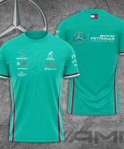 Mercedes AMG Petronas F1 Team 3D T Shirt S1 Green