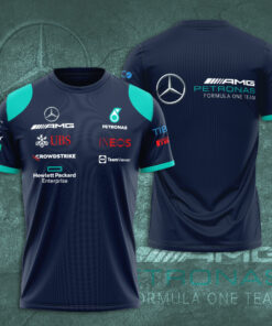 Mercedes AMG Petronas F1 Team 3D T Shirt S2 Navy