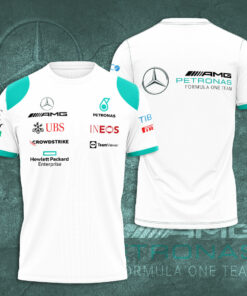 Mercedes AMG Petronas F1 Team 3D T Shirt S2 White