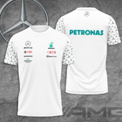 Mercedes AMG Petronas F1 Team 3D T Shirt S3 White