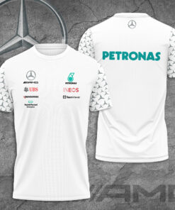 Mercedes AMG Petronas F1 Team 3D T Shirt S3 White
