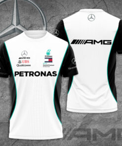 Mercedes AMG Petronas F1 Team 3D T Shirt S4 White