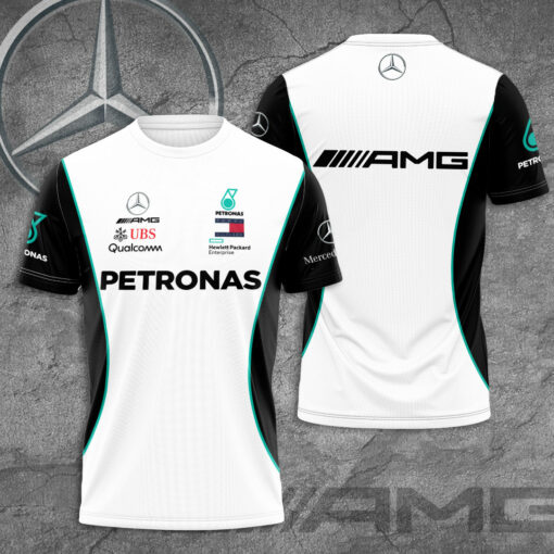 Mercedes AMG Petronas F1 Team 3D T Shirt S4 White