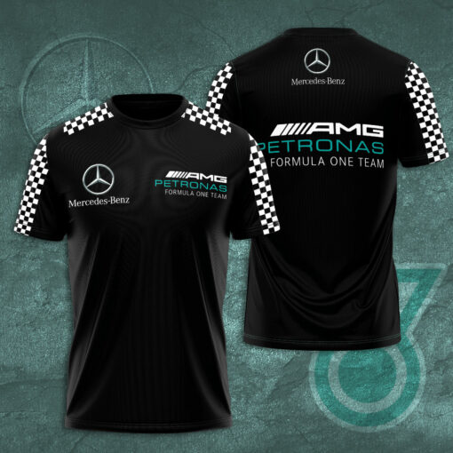 Mercedes AMG Petronas F1 Team 3D T Shirt S5 Black
