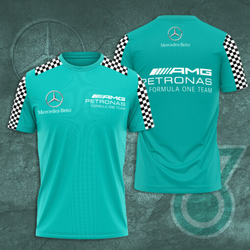 Mercedes AMG Petronas F1 Team 3D T Shirt S5 Green