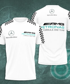 Mercedes AMG Petronas F1 Team 3D T Shirt S5 White