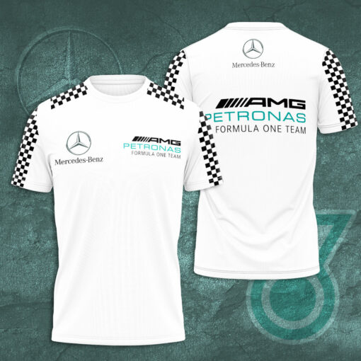 Mercedes AMG Petronas F1 Team 3D T Shirt S5 White