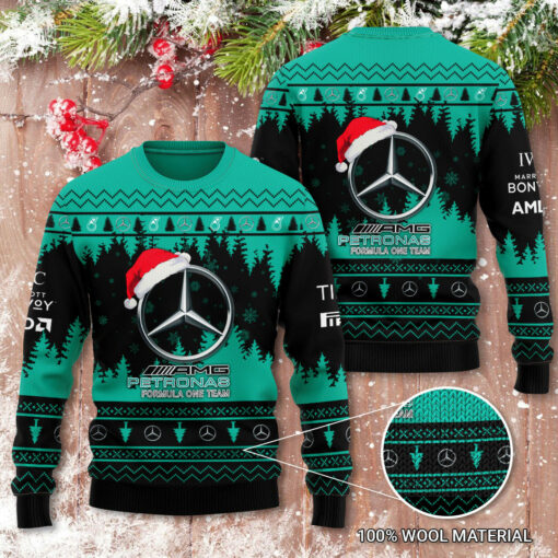 Mercedes AMG Petronas Formula One Team 3D Christmas Sweater 2022