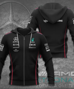 Mercedes AMG Petronas Zip up Hoodie F1 Clothes