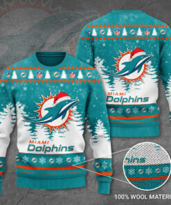 Miami Dolphins 3D Ugly Sweater