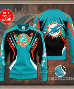 Miami Dolphins 3D sweater 01