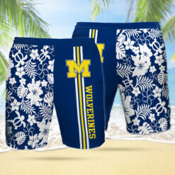 Michigan Wolverines 3D Hawaiian Shorts