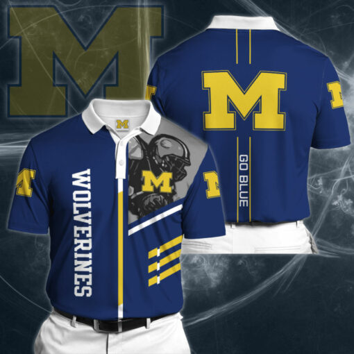 Michigan Wolverines 3D Polo 01