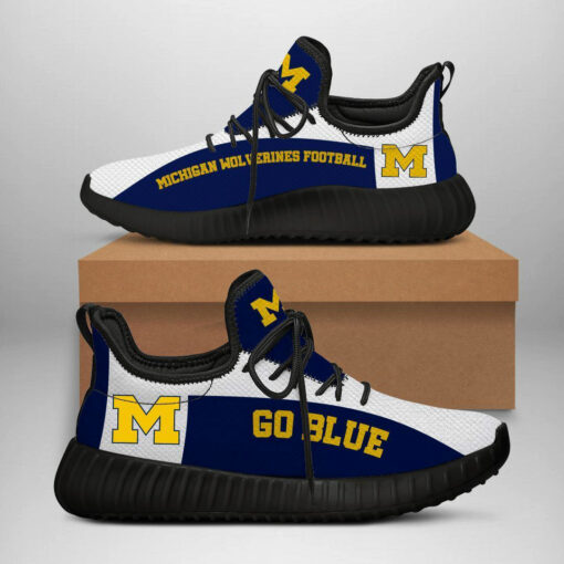 Michigan Wolverines Custom Sneakers 01