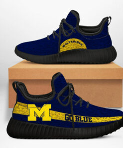 Michigan Wolverines Custom Sneakers 03