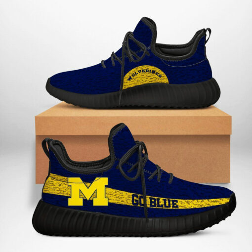 Michigan Wolverines Custom Sneakers 03