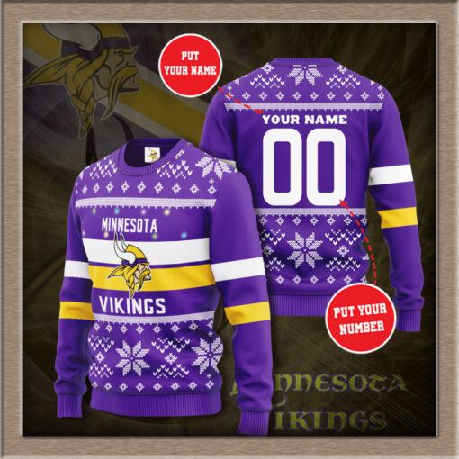 Minnesota Vikings 3D sweater 01