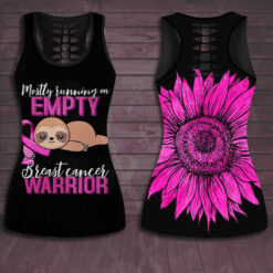 Mostly Running On Empty Breast Cancer Warrior Breast Cancer Awareness 3D Tank Top