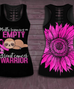 Mostly Running On Empty Breast Cancer Warrior Breast Cancer Awareness 3D Tank Top