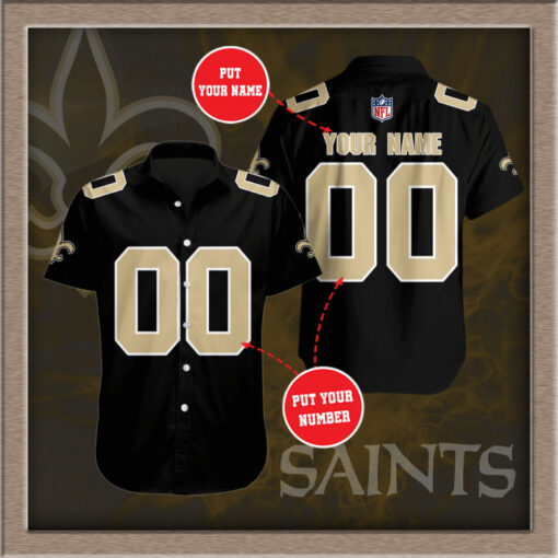 New Orleans Saints 3D Short Sleeve Dress Shirt 4
