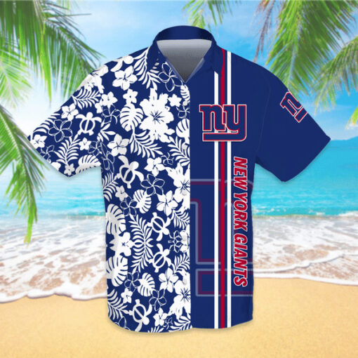 New York Giants 3D Hawaiian Shir 01