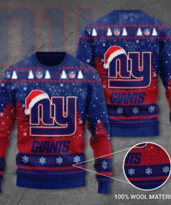 New York Giants 3D Ugly Sweater