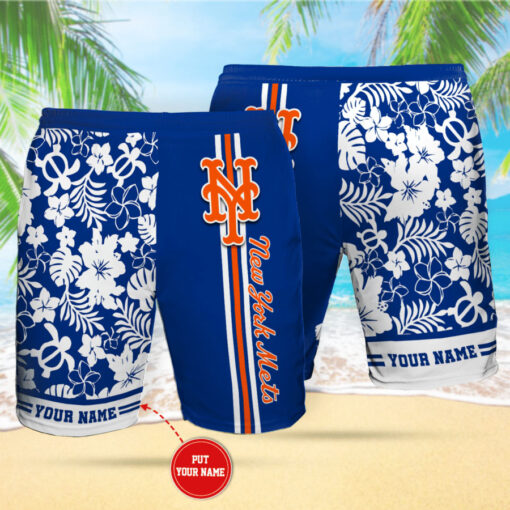 New York Mets 3D Hawaiian Shirt Hawaiian Shorts 04