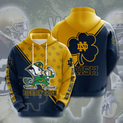 Notre Dame Fighting Irish 3D Hoodie 06