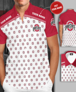 Ohio State Buckeyes 3D Short Sleeve Dress Shirt 03