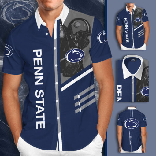 Penn State Nittany Lions 3D Short Sleeve Dress Shirt 01