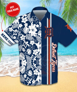 Personalised Detroit Tigers Hawaiian Shirt