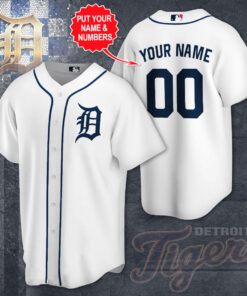 Personalised Detroit Tigers jersey shirt White