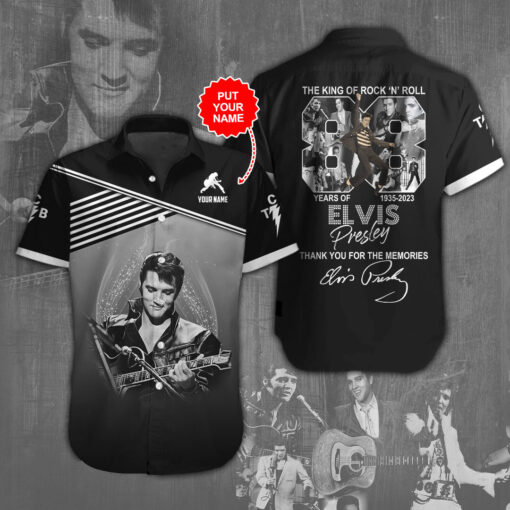 Personalized Elvis Presley short sleeve shirt
