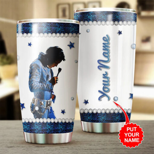 Personalized Elvis Presley tumbler cup 02