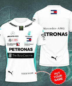 Personalized Mercedes AMG Petronas F1 Team T shirt PMERAMGS1