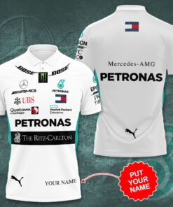 Personalized Mercedes AMG Petronas F1 Team polo shirt PMERAMGS1