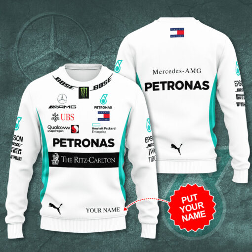 Personalized Mercedes AMG Petronas F1 Team sweatshirt PMERAMGS1