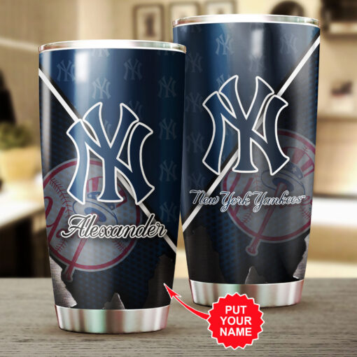 Personalized New York Yankees Tumbler Cup WOAHTEE13623S2