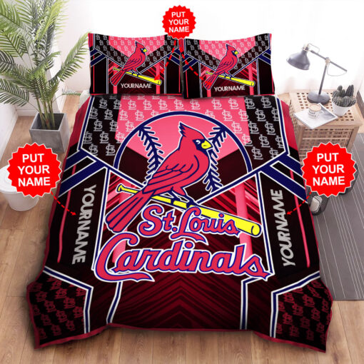 Personalized St. Louis Cardinals bedding set 01