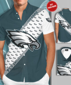Philadelphia Eagles 3D Short Sleeve Dress Shirt 02