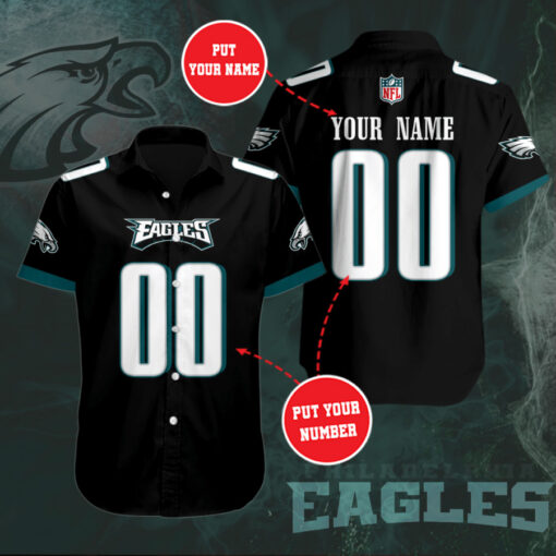 Philadelphia Eagles 3D Short Sleeve Dress Shirt 04