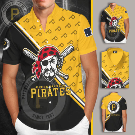 Pittsburgh Pirates 3D Sleeve Dress Shirt 01
