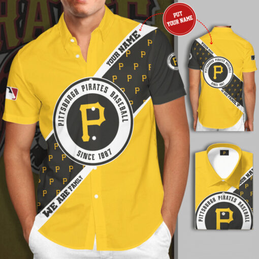 Pittsburgh Pirates 3D Sleeve Dress Shirt 02