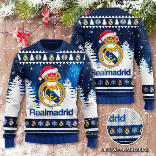 Real Madrid 3D Christmas Sweater 2022