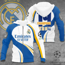 Real Madrid 3D Shirt Ver.3 Zip Hoodie