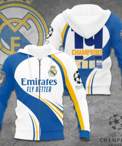Real Madrid 3D Shirt Ver.3 Zip Hoodie